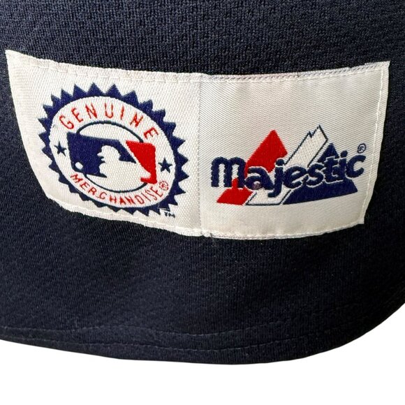 Vintage Alfonso Soriano New York Yankees Majestic 90s Baseball Jersey M Blue - Picture 11 of 12